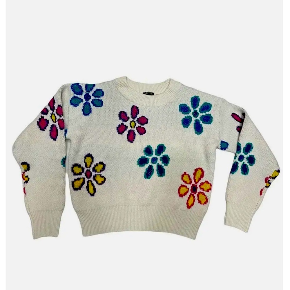 Wild Fable Women's Crewneck Pullover Sweater Floral New xl